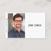 ミニマルマーケティング写真シンプル名刺 名刺 (正面)