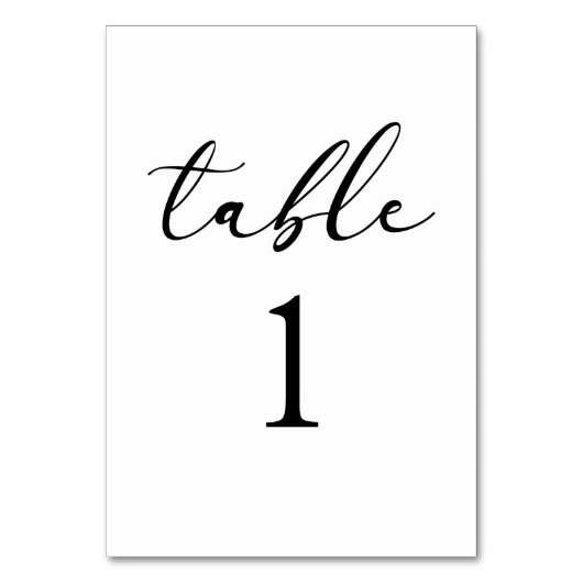 ミニマルミニマエレガントクラシックリスト結婚Basic テーブルナンバー (裏面)