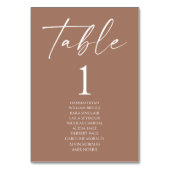 ミニマルミニマエレガントリストのモカ結婚ムース テーブルナンバー (裏面)