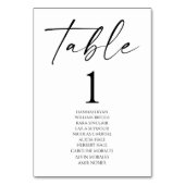 ミニマルミニマエレガントリスト白結婚黒 テーブルナンバー (正面)
