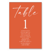 ミニマルミニマエレガントリスト・ヴェローナ・サンセット結婚ズ テーブルナンバー (裏面)