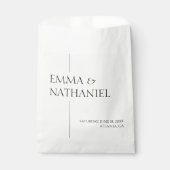 ミニマルミニマシンプルリ白黒結婚の フェイバーバッグ (正面)