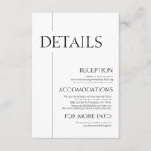 ミニマルミニマシンプルル結婚詳細 エンクロージャーカード (正面)