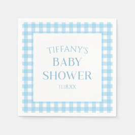 ミニマルミニマルリストブループレイドベビーシャワー スタンダードカクテルナプキン