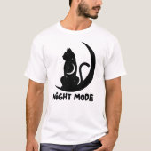 ミニマルムーンキャットデザイン Tシャツ (正面)