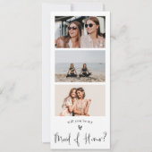 ミニマルメイド・オブ・オーナー(花嫁付き添い人)提案写真コラージュ 招待状 (正面)