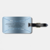 ミニマルメタリックブルー ラゲッジタグ (裏面横)