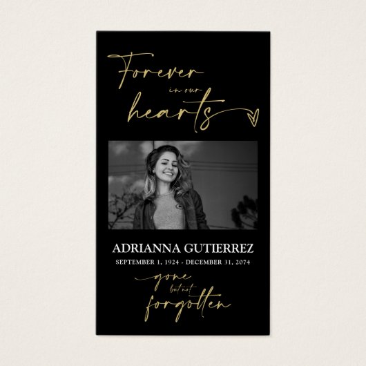 ミニマルメモリアル悔やみや弔慰祈りの言葉カード (正面)