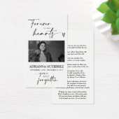 ミニマルメモリアル悔やみや弔慰祈りの言葉カード (デスク)