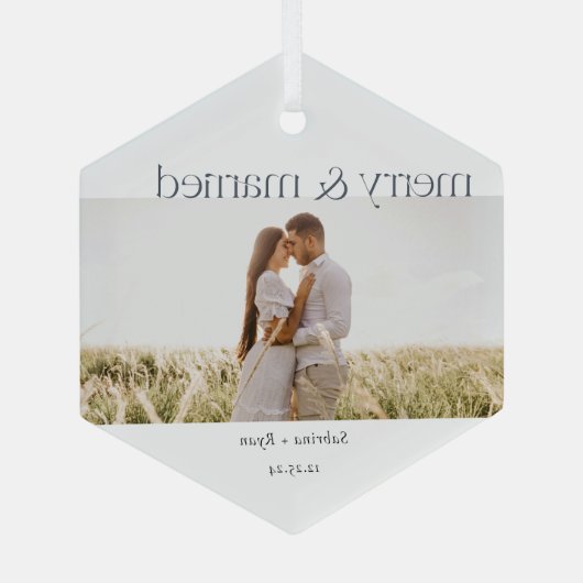 ミニマルメリーと光セ結婚したラミックオーナメント ガラスオーナメント (裏面)