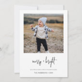 ミニマルメリースと明るいクリスマス シーズンカード (正面)