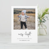 ミニマルメリースと明るいクリスマス シーズンカード (スタンド正面)