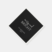 ミニマルメリースと明るいクリスマス スタンダードカクテルナプキン (角)