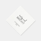 ミニマルメリースと明るいクリスマス スタンダードカクテルナプキン (角)