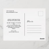 ミニマルメリースのホイル結婚したと新着写真F 箔シーズンポストカード (裏面)