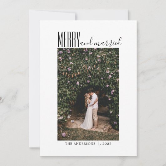 ミニマルメリース結婚したScript Photo Chrimas シーズンカード (正面)