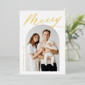 ミニマルメリース金ゴールドスクリプト2写真 箔シーズンカード (立ち正面)