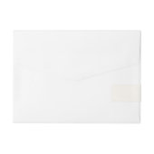 ミニマルメリーリストクリームホワイトホリデー ラップアラウンド宛名ラベル (裏面)