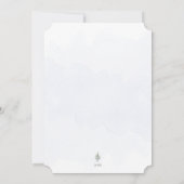 ミニマルメリーリストリトルクリスマスツリーの水色 シーズンカード (裏面)