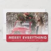 ミニマルメリーリスト全切り出しモダン写真 シーズンカード (正面)