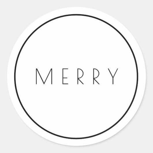 ミニマルメリーリスト白ステッ縁どカー ラウンドシール (正面)