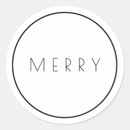 ミニマルメリーリスト白ステッ縁どカー ラウンドシール