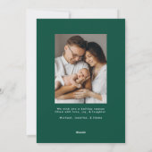 ミニマルメリーリスト緑のスクリプト2写真 シーズンカード (裏面)