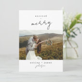 ミニマルメリー&ク結婚したリスマスフォトホリデー シーズンカード (スタンド正面)