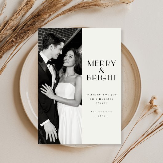 ミニマルメリー&ブライトクリスマスファミリー写真 シーズンカード