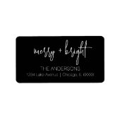 ミニマルメリー&ブライトホリデー差出人住所 ラベル (正面)