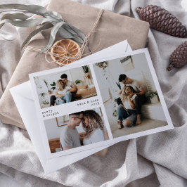 ミニマルメリー&ブライトホリデー3フォトカード シーズンカード