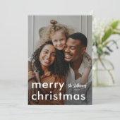 ミニマルモダンなクリスマスの写真 シーズンカード (スタンド正面)