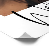 ミニマルモダンなスクリプトフォトウェルカムトゥウェディング ポスター (角)