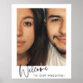 ミニマルモダンなスクリプトフォトウェルカムトゥウェディング ポスター (正面)