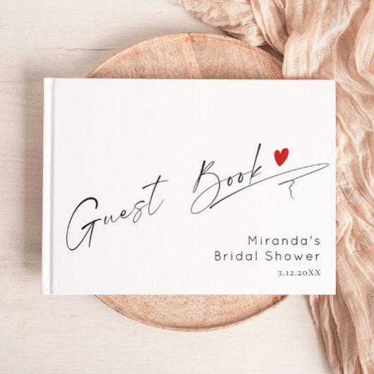 ミニマルモダンなスクリプト結婚式 ゲストブック