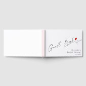 ミニマルモダンなスクリプト結婚式 ゲストブック (全面)