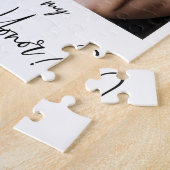 ミニマルモダンな写真メイド・オブ・オーナー(花嫁付き添い人)案 ジグソーパズル (側面)