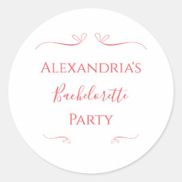 ミニマルモダンな花嫁の最後の夜 ラウンドシール