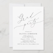 ミニマルモダンな装飾が施されたエレガントな卒業式の招待状 招待状 (正面)