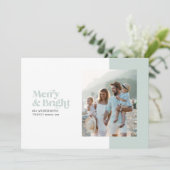 ミニマルモダンはっきりしたクリスマス写真 シーズンカード (スタンド正面)