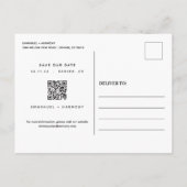 ミニマルモダンはっきりした結婚2000年12月21日のモノグラム写真 ポストカード (裏面)