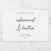 ミニマルモダンろうそく製品ラベル フードラベル (シングルラベル)