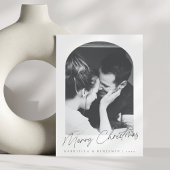 ミニマルモダンアルチ2枚の写真クリスマスレター シーズンカード