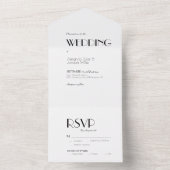 ミニマルモダンアートデコウェディング オールインワン招待状 (内側)