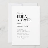ミニマルモダンアールデコブライダルシャワー 招待状 (正面)