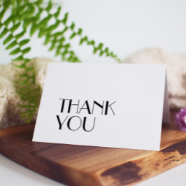 ミニマルモダンアールデコ結婚ズ サンキューカード