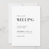 ミニマルモダンアールデコ結婚ズ 招待状 (正面)