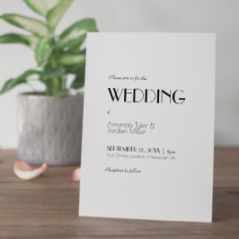 ミニマルモダンアールデコ結婚ズ 招待状