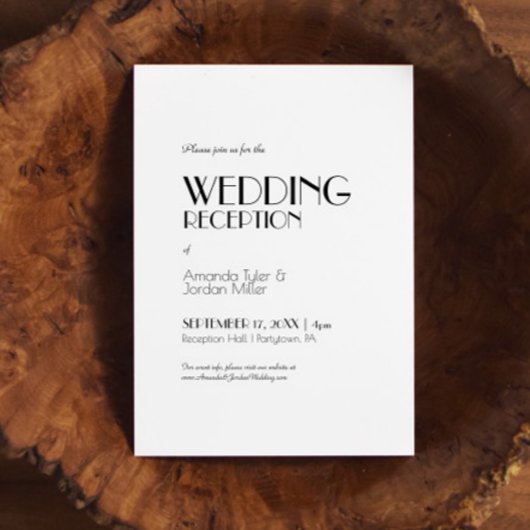 ミニマルモダンアールデコ結婚披露宴 招待状