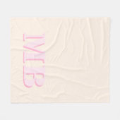 ミニマルモダンイニシャルモノグラム フリースブランケット (正面(横))